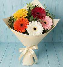 Букет цветов из:  Герберы в Троицком Алтайский край