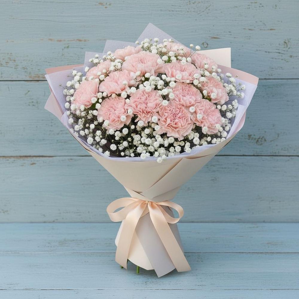 Букет цветов из: Гвоздики в Троицком Алтайский край