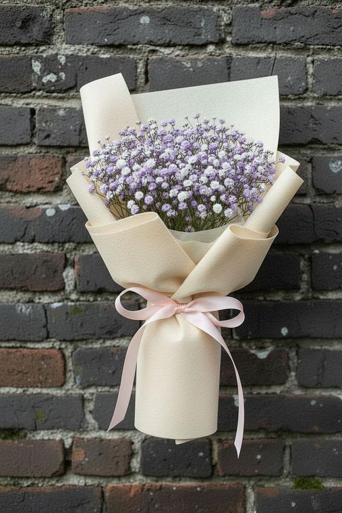 Букет цветов из: Гипсофила в Троицком Алтайский край