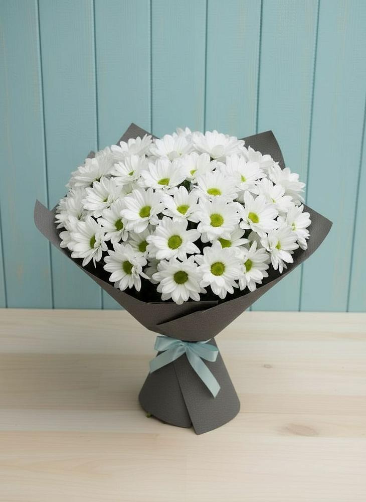 Букет цветов из: Хризантемы в Троицком Алтайский край