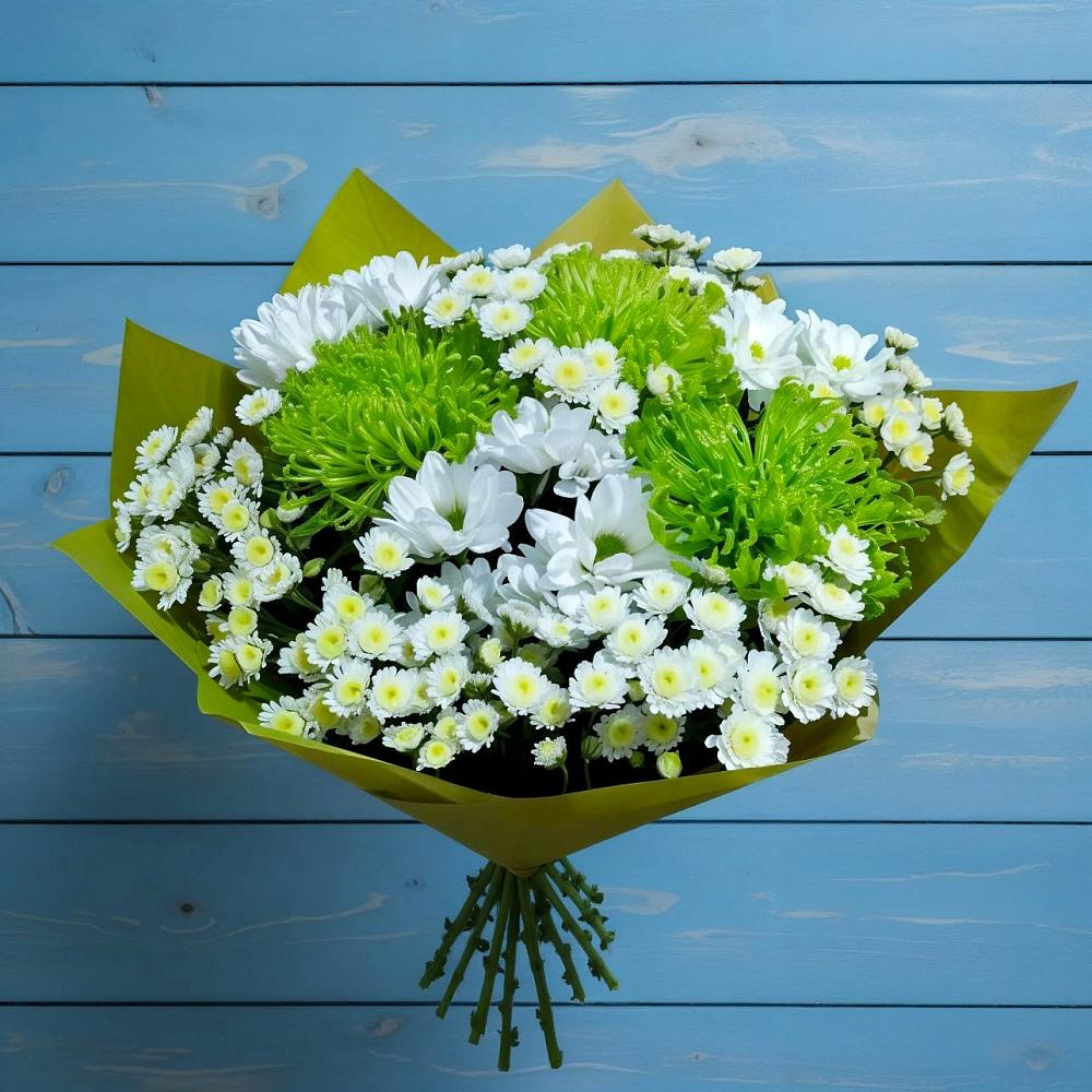 Букет цветов из: Хризантемы в Троицком Алтайский край