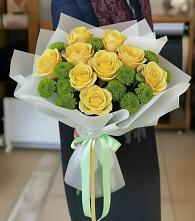 Букет цветов из:  Хризантемы и Розы #REPLACE_PRED# Троицком Алтайский край