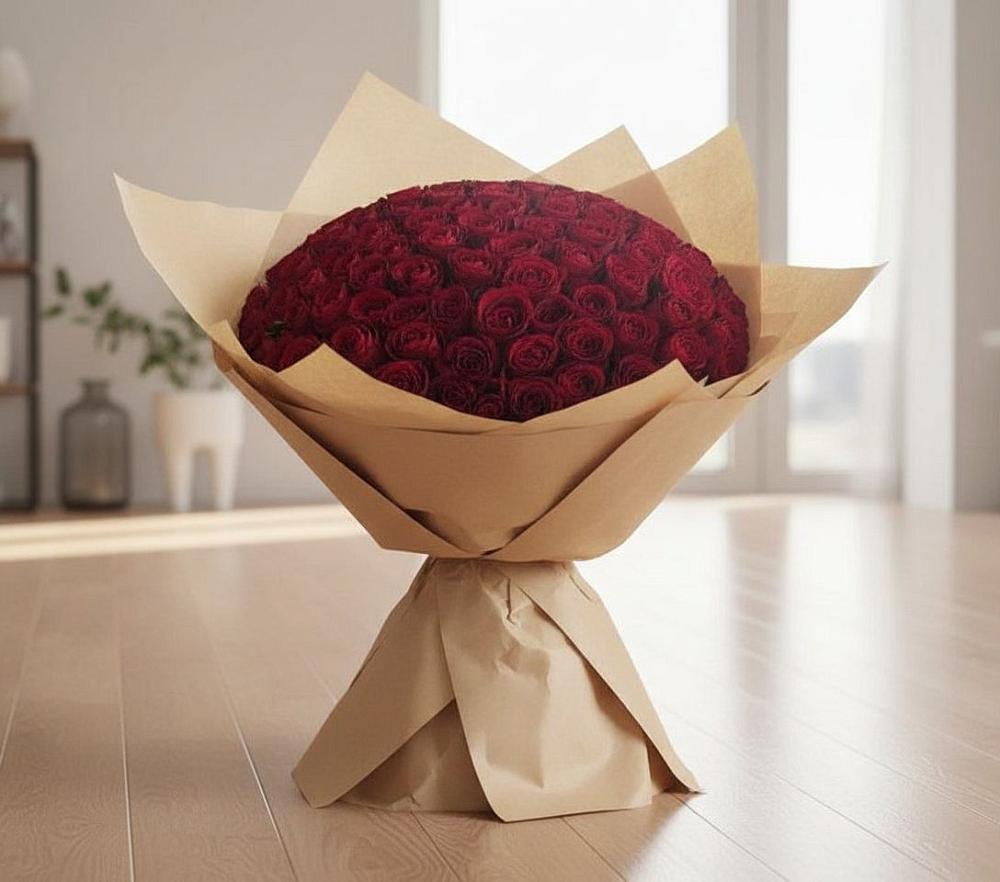 Букет 101 Красная роза в Троицком Алтайский край