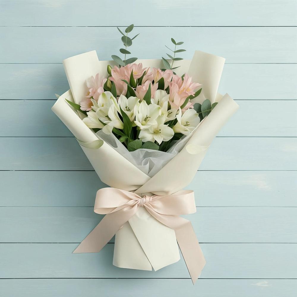 Букет цветов из: Альстромерии в Троицком Алтайский край